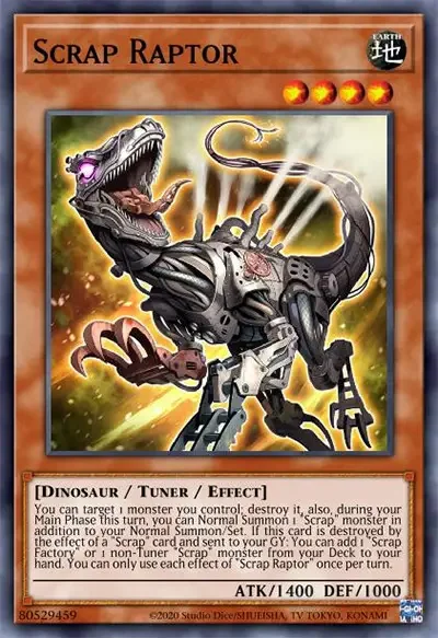01 scrap raptor ygo card 12 Best Dinosaur Cards in Yu-Gi-Oh!