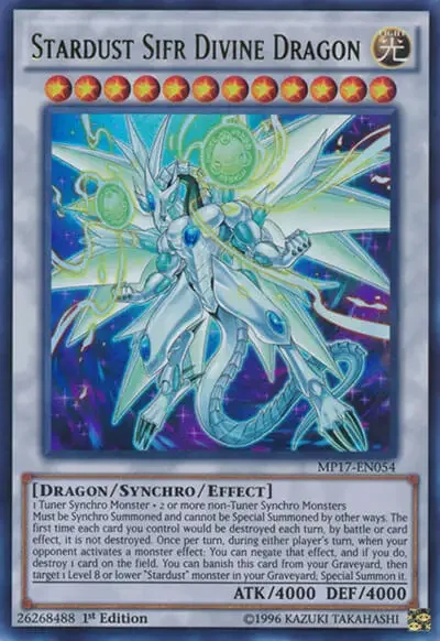 02 stardust sifr divine dragon ygo card 1 18 Best High Defense Monsters in Yu-Gi-Oh!