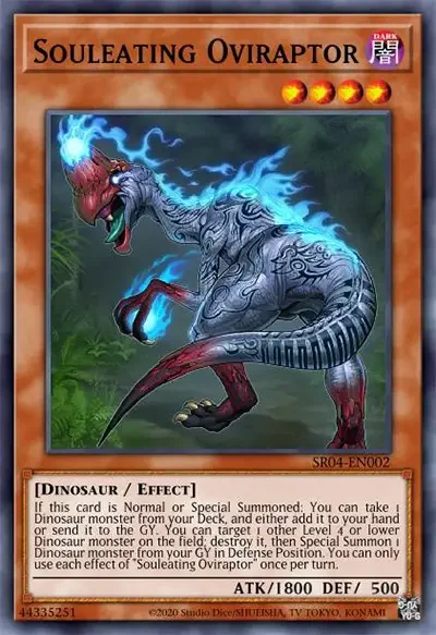 03 souleating oviraptor ygo card 12 Best Dinosaur Cards in Yu-Gi-Oh!