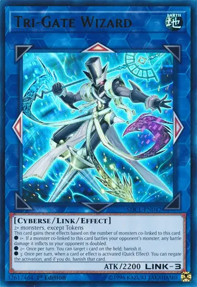 03 tri gate wizard ygo card 12 Best Link 3 Monsters in Yu-Gi-Oh!