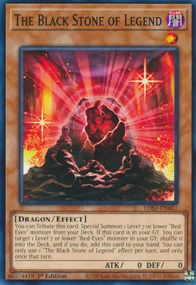 04 the black stone of legend card 1 25 Best Red-Eyes Deck Cards & Support Cards in Yu-Gi-Oh!