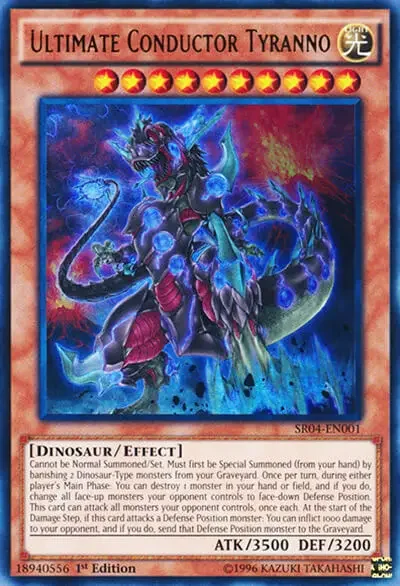 04 ultimate conductor tyranno card 1 18 Best High Defense Monsters in Yu-Gi-Oh!