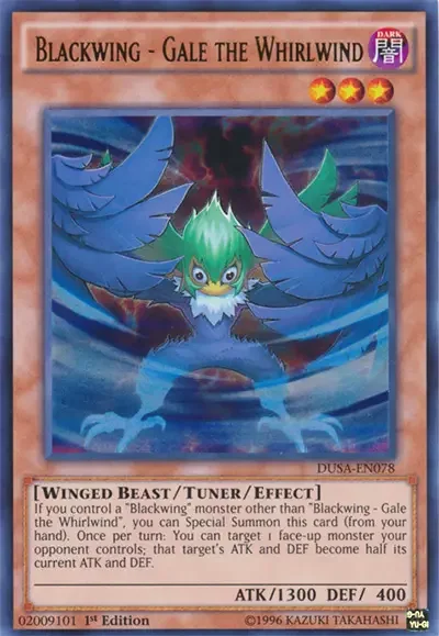 05 blackwing gale the whirlwind ygo card 18 Best Blackwing Monsters Cards in Yu-Gi-Oh!