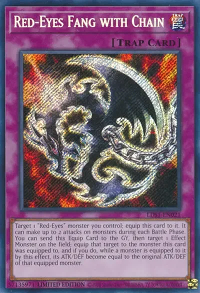 06 red eyes fang with chain card 1 25 Best Red-Eyes Deck Cards & Support Cards in Yu-Gi-Oh!