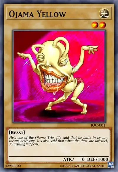 07 ojama yellow ygo card 1 40 Ugliest & Creepiest Cards in Yu-Gi-Oh!