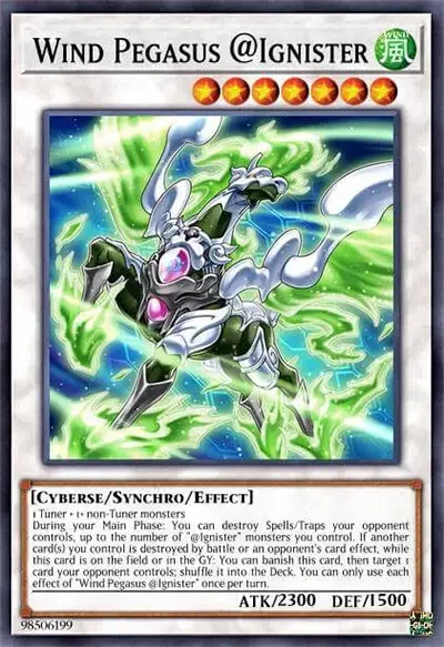 07 wind pegasus ignister ygo card 18 Synchro Monster Staples in Yu-Gi-Oh!