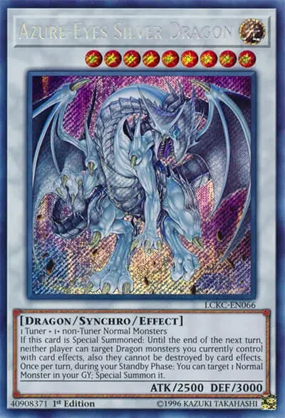 09 azure eyes silver dragon card 1 18 Best High Defense Monsters in Yu-Gi-Oh!