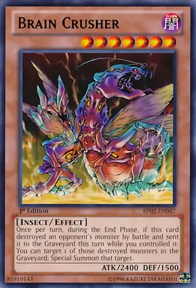 09 brain crusher ygo card 1 18 Best Insect Type Monsters in Yu-Gi-Oh!