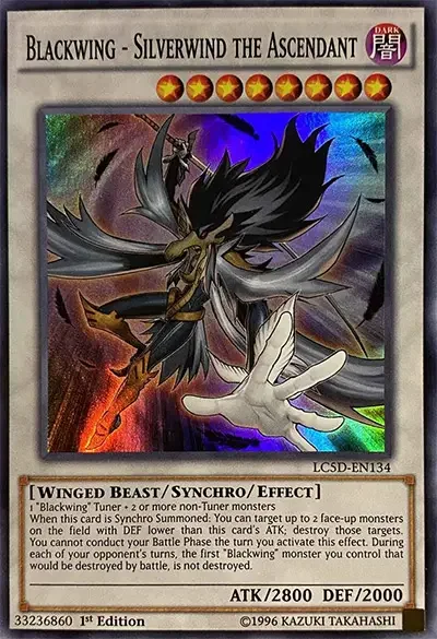 10 blackwing silverwind the ascendant ygo card 18 Best Blackwing Monsters Cards in Yu-Gi-Oh!