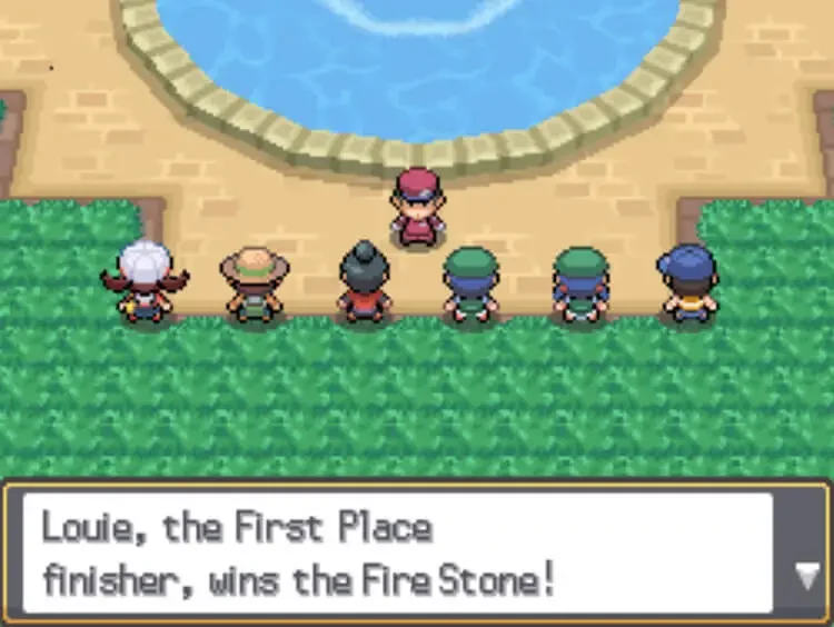 10 hgss receiving fire stone as prize 1 How To Get Fire Stones in Pokémon HGSS