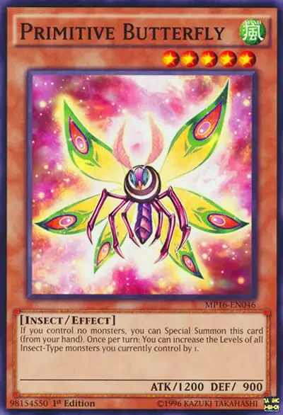10 primitive butterfly yugioh card 1 18 Best Insect Type Monsters in Yu-Gi-Oh!