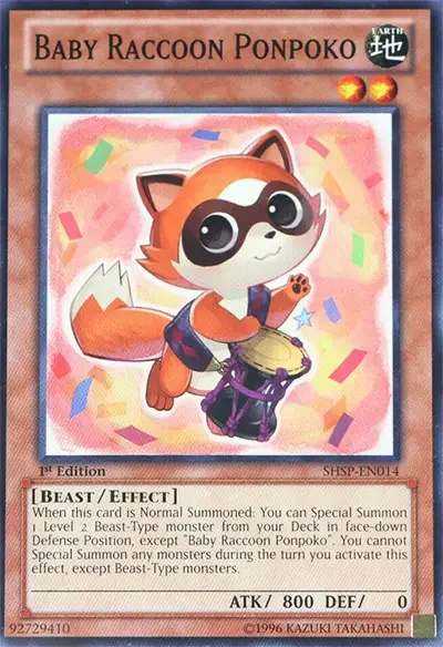 11 baby racoon ponpoko card yugioh 22 Most Cutest & Adorable Cards in Yu-Gi-Oh!