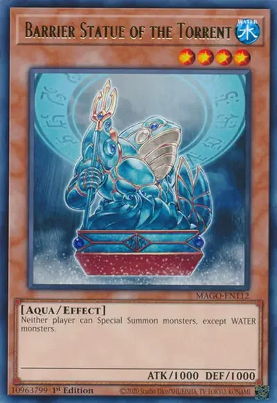 12 barrier statue of the torrent ygo card 1 18 Best Aqua Monsters For A Water Deck in Yu-Gi-Oh!