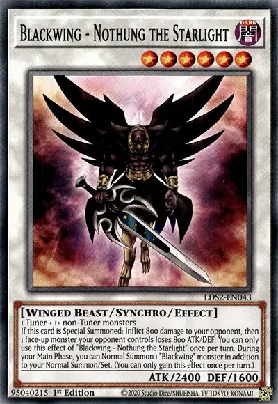 12 blackwing nothung the starlight ygo card 18 Best Blackwing Monsters Cards in Yu-Gi-Oh!