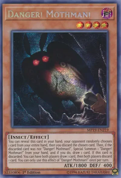 12 danger mothman ygo card 1 18 Best Insect Type Monsters in Yu-Gi-Oh!