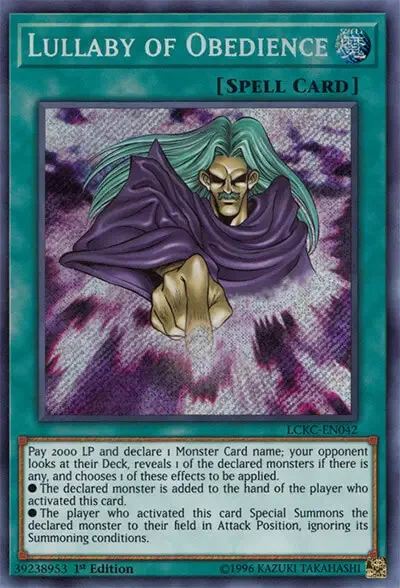 30 lullaby of obedience yugioh card 1 40 Ugliest & Creepiest Cards in Yu-Gi-Oh!