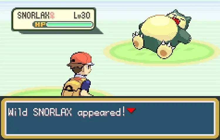 05 defeating wild snorlax after waking up pokemon frlg screenshot How To Move Snorlax in Pokémon FRLG?