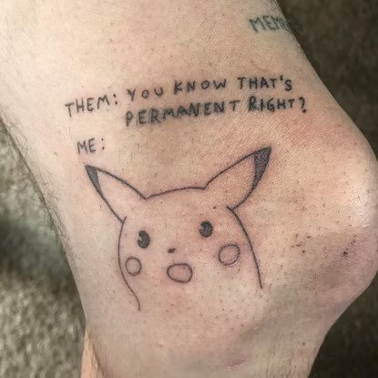 surprised pikachu tattoo Origin of Surprised Pikachu Meme Explained