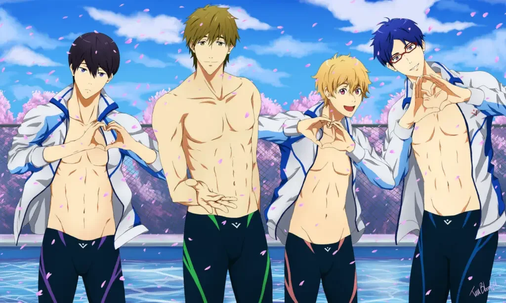 free iwatobi swim club commission by shaami dbv8u12 fullview beach episode 15 Best Beach Episodes in Anime