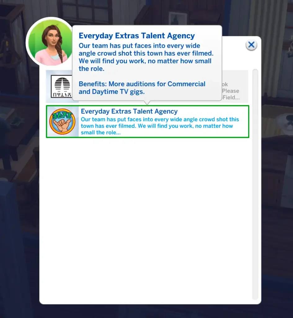 everyday extras acting agency Sims 4: Best Acting Agency