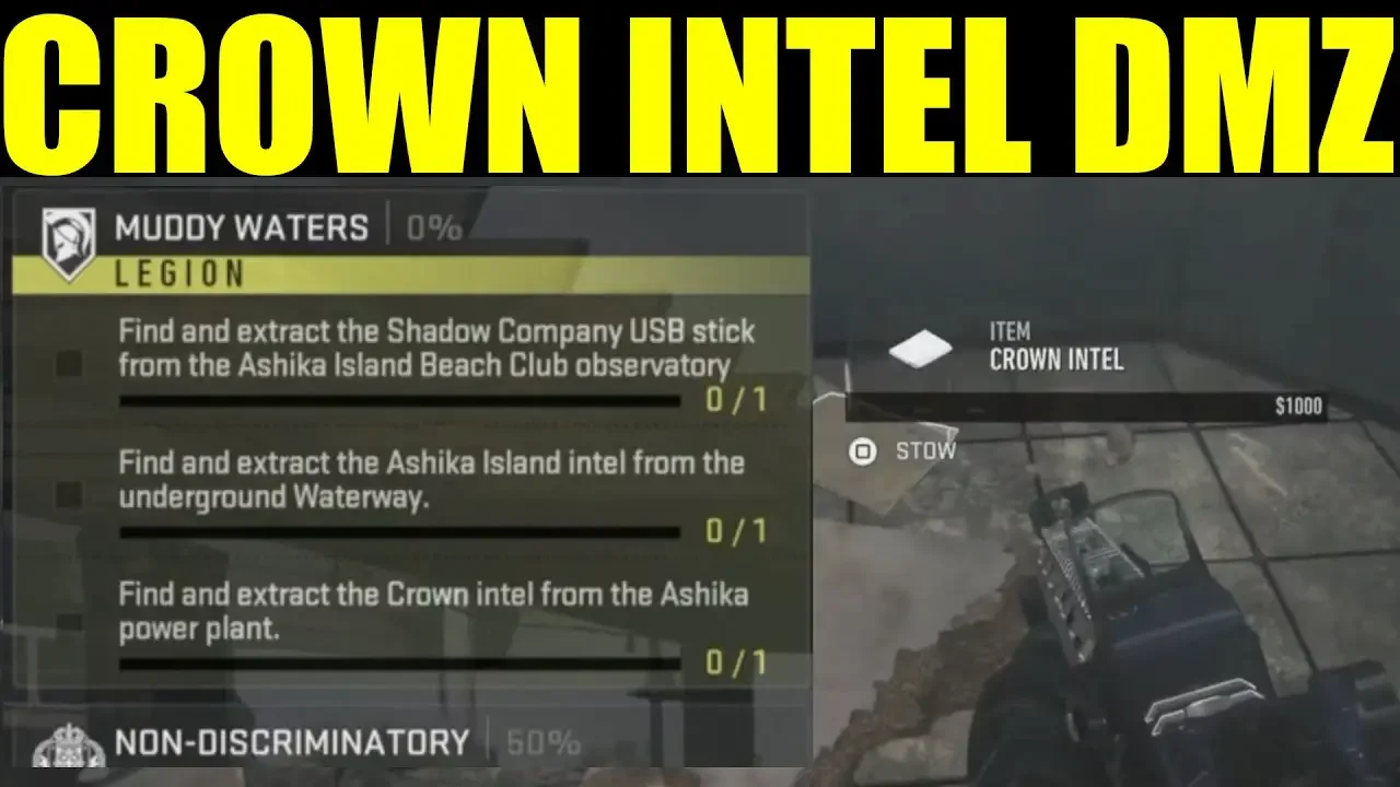 Where to find the Crown Intel in the Ashika Power Plant in DMZ?
