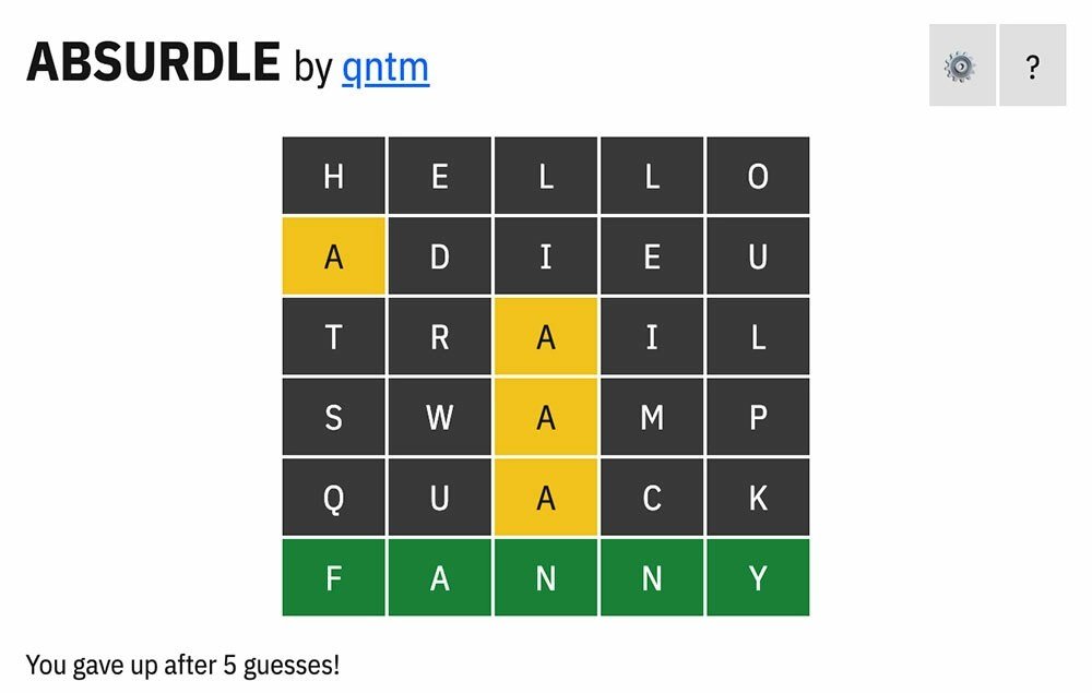 Absurdle 15 Games Like Globle