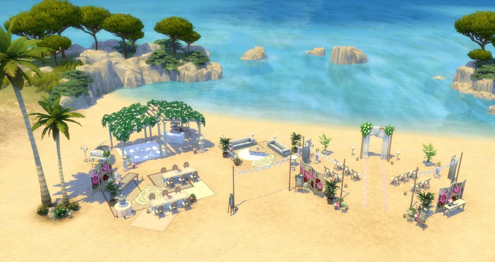 Felicit3F sulla Sabbia wedding venue Best Wedding Venues in Sims 4