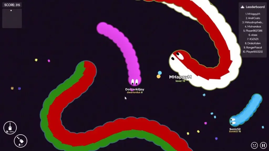 Worm.is 20 Games Like Slither.io