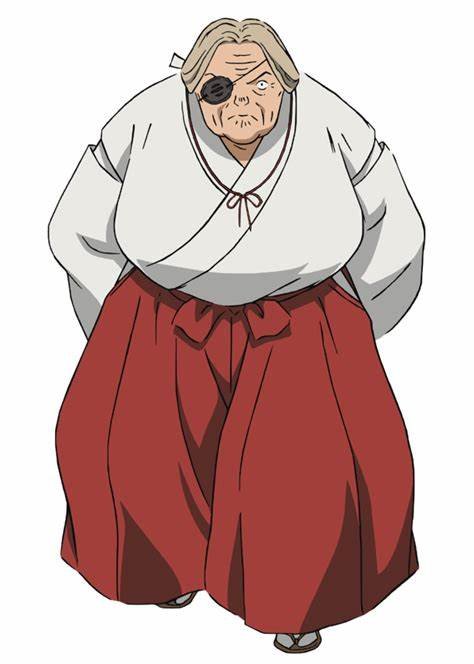 Kaede from InuYasha anime 12 Iconic Old & Elderly Anime Characters