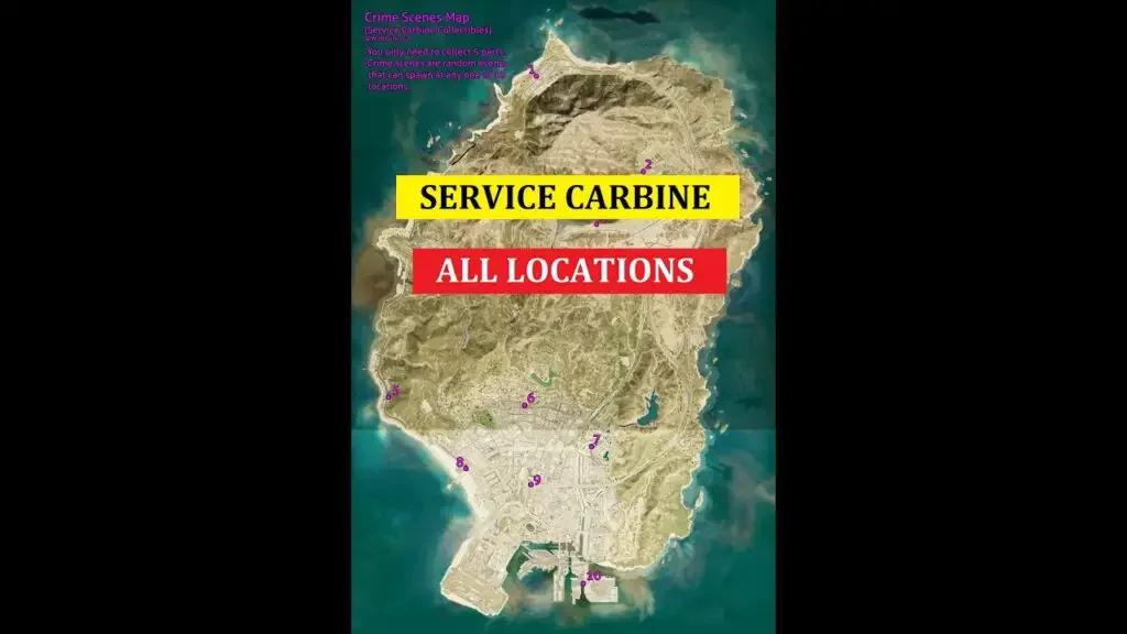 locations All GTA Online Service Carbine Locations