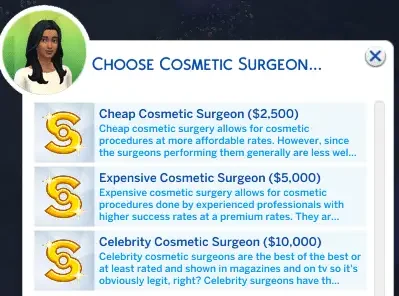 plastic surgery 2 The Sims 4: Plastic Surgery Mod