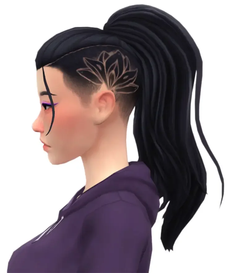 shaved side hair 1 Sims 4: Best Shaved Side Hair Hairstyles