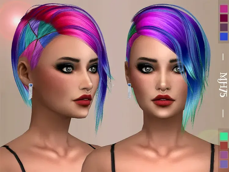 shaved side hair 2 Sims 4: Best Shaved Side Hair Hairstyles