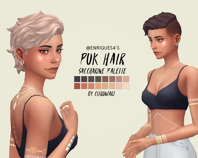 shaved side hair 4 Sims 4: Best Shaved Side Hair Hairstyles
