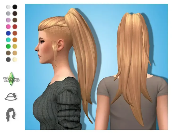 shaved side hair 9 Sims 4: Best Shaved Side Hair Hairstyles