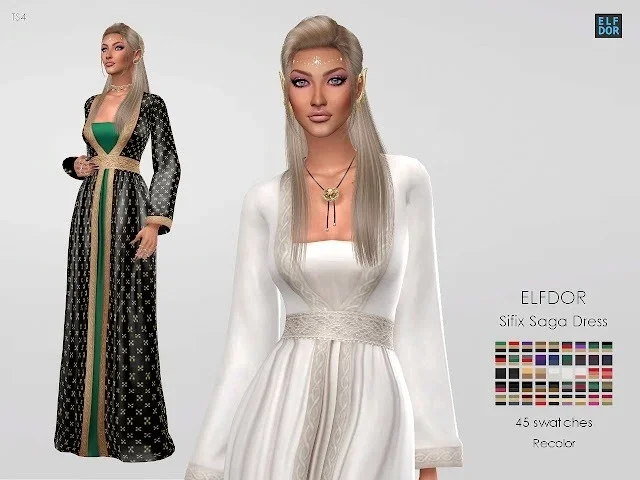 ELVEN CLOTHING 2 Sims 4: Elven Clothing Pieces