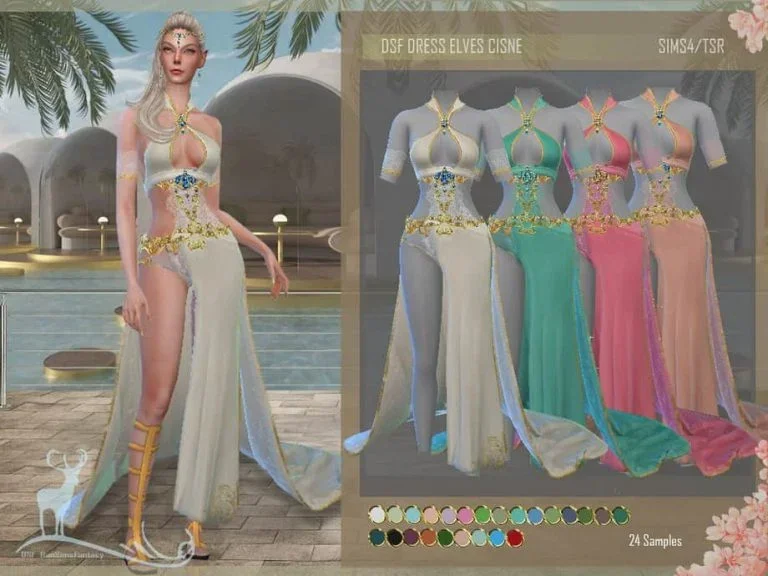 ELVEN CLOTHING 3 Sims 4: Elven Clothing Pieces