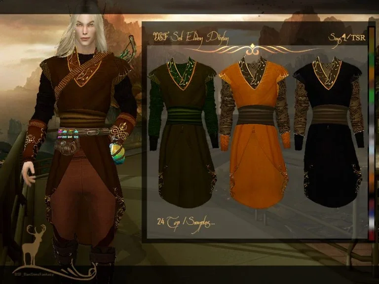 ELVEN CLOTHING 8 Sims 4: Elven Clothing Pieces