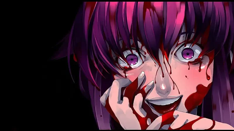 HD wallpaper derederedere yandere creepy blood yuno gasai future diary 15 Strongest Magic Users In The Anime World