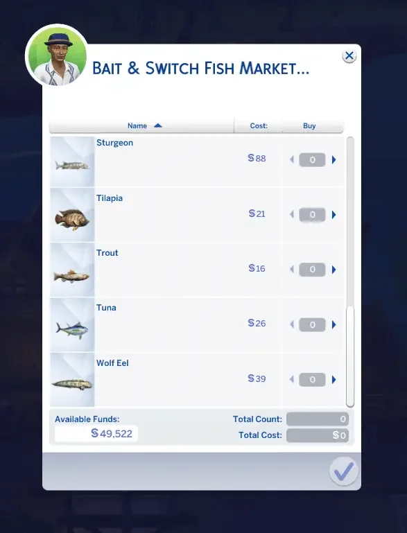 Tomarani Night Market fish Sims 4: Tomarang Night Market