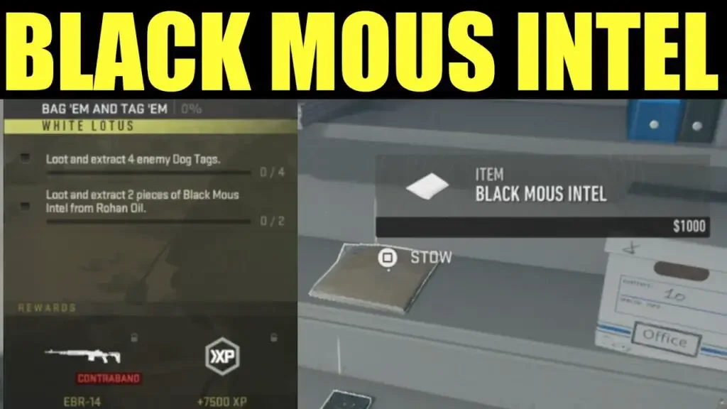 black mous Where to find Black Mous Intel in DMZ